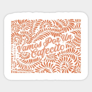 Vamos Por Un Cafecito - Orange Talavera Sticker